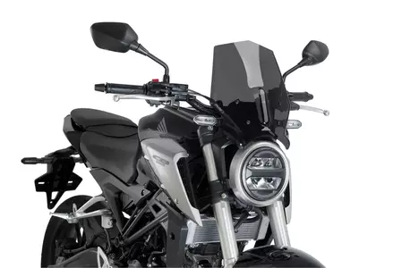 Puig Sport New Generation Motorrad Windschutzscheibe für Nakedbike stark getönt - 9734F