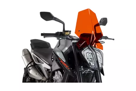 Puig Sport New Generation предно стъкло за мотоциклет за Nakedbike оранжево - 9668T