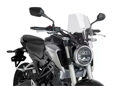 Puig Sport New Generation Motorrad-Windschutzscheibe für Nakedbike transparent - 9734W