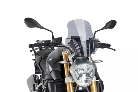 Puig Sport New Generation motorcykelforrude til Nakedbike grå - 7651H
