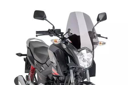 Puig Sport New Generation предно стъкло за мотоциклет за Nakedbike сиво - 7726H