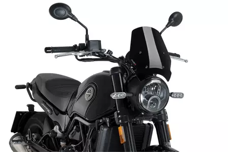 Puig Sport New Generation предно стъкло за мотоциклет за Nakedbike черно - 9747N