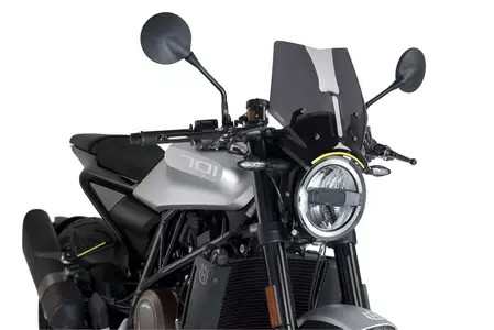 Puig Sport New Generation Motorrad Windschutzscheibe für Nakedbike stark getönt - 9750F
