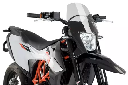 Puig Sport New Generation предно стъкло за мотоциклет за Nakedbike сиво - 3586H