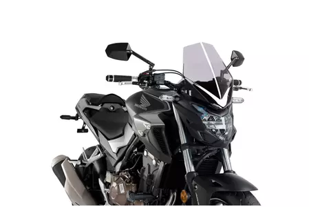 Puig Sport New Generation Motorrad Windschutzscheibe für Nakedbike grau - 3657H