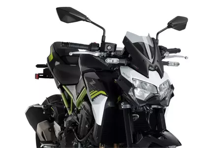 Vjetrobransko staklo za motocikl Puig Sport New Generation za Nakedbike, sivo - 3840H