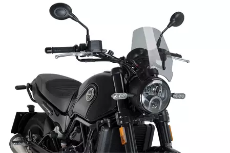 Puig Sport New Generation предно стъкло за мотоциклет за Nakedbike сиво - 9747H