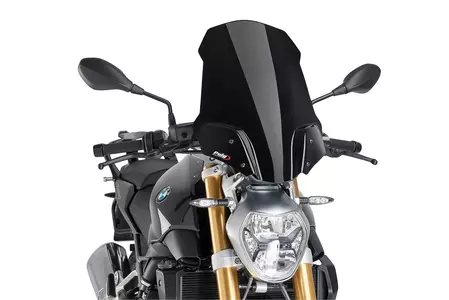Puig Tour Új generációs motoros szélvédő Nakedbike-hoz fekete - 8110N
