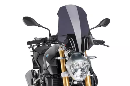 Puig Tour New Generation Motorrad Windschutzscheibe für Nakedbike stark getönt - 8110F