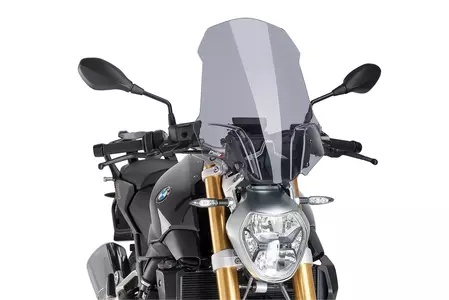 Puig Tour New Generation Motorrad-Windschutzscheibe für Nakedbike grau - 8110H