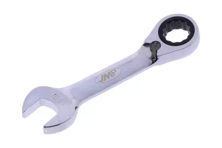 Klucz płasko-oczkowy z grzechotką JMP 13 mm extra krótki