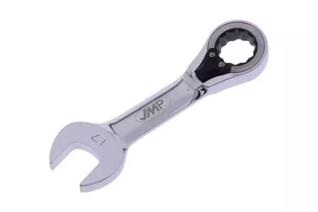 Klucz płasko-oczkowy z grzechotką JMP 17 mm extra krótki-2