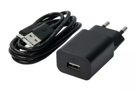 Sieťová nabíjačka 230 V s káblom USB pre baterky JMP