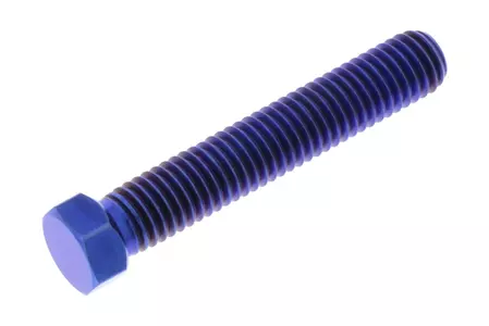 JMP asstelschroef M8x1,25 mm lengte 45 mm titanium blauw - TIAXLEADJ845B
