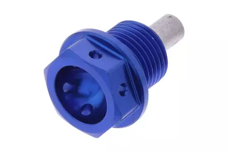 JMP magnetni vijak za izpust olja M14x1,25 mm dolžina 12 mm Aluminij Racing modra