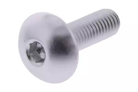 Parafuso de cabeça esférica JMP M5x0,8 mm comprimento 16 mm alumínio prata-1