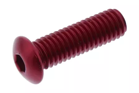 Śruba z łbem owalnym imbusowa JMP M5x0,8 mm 16 mm aluminiowa czerwona 