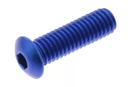 Śruba z łbem owalnym imbusowa JMP M5x0,8 mm 16 mm aluminiowa niebieska 