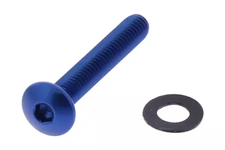 JMP vijak z imbusom M4x0,7 mm dolžina 25 mm aluminij modra