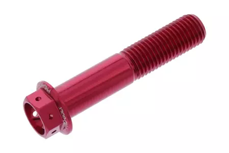 JMP șurub hexagonal M10x1,25 mm lungime 50 mm aluminiu Racing roșu