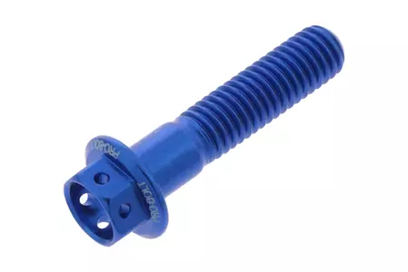 Schraube 6 Kant Bolt M8X1.25 mm 35 mm Alu Racing blau JMP