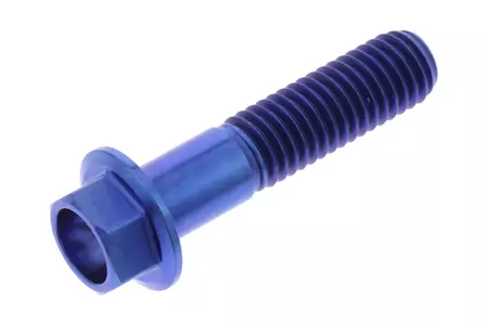 JMP zeskantbout M8x1,25 mm lengte 35 mm titanium blauw