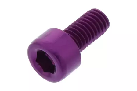 JMP cilindro galvutės varžtas M5x0,8 mm ilgis 10 mm aliuminio purpurinis