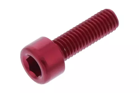 JMP sylinterikannen ruuvi M5x0.8 mm pituus 16 mm alumiini punainen