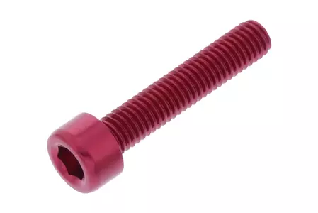 Parafuso de cabeça de cilindro JMP M5x0,8 mm comprimento 25 mm alumínio vermelho