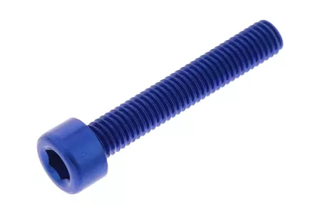JMP cilindra galvas skrūve M5x0,8 mm garums 30 mm alumīnija zilā krāsā