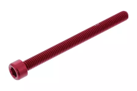 Parafuso de cabeça de cilindro JMP M6x1,00 mm comprimento 70 mm alumínio vermelho