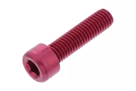 Parafuso de cabeça de cilindro JMP M8x1,25 mm comprimento 30 mm alumínio vermelho