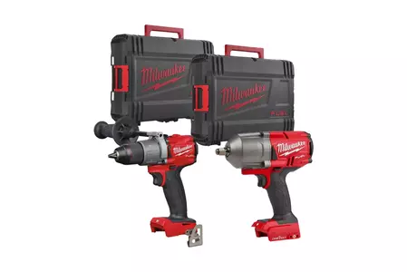 Milwaukee 18V Solo Power Tool Kit Schlagbohrmaschine + 1/2 Schlagschrauber ohne Akku und Ladegerät - 971306