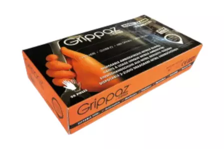 Γάντια μίας χρήσης Orange Grippaz NBR μέγεθος L 50 τεμάχια-4