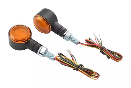 Daytona LED-indikaator koos stopp- ja asukohavalgusega oranž hajutiga must korpus
