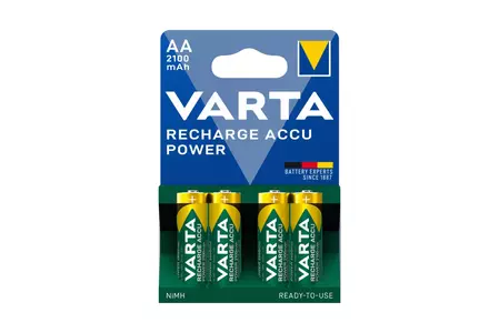 Varta AA Accu Power Blister met 4 oplaadbare batterijen. - 56706 101 404