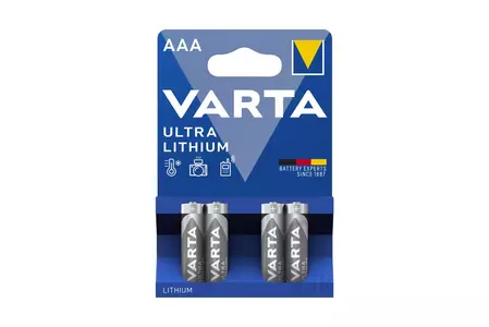 Varta AAA Ultra Li-Ion -akku 4 kpl:n läpipainopakkaus. - 06103 301 404