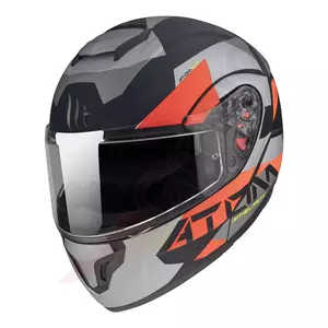 MT Helmets Atom SV W17 A5 sort/grå/rød mat motorcykelhjelm S-1