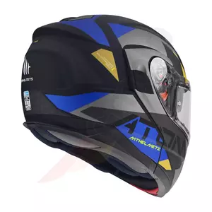 Kask motocyklowy szczękowy MT Helmets Atom SV W17 A2 czarny/szary/niebieski mat L-3
