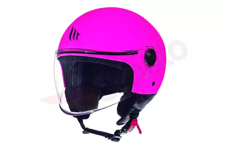 MT ķiveres Street Solid A8 motociklista ķivere ar atvērtu seju rozā L-1