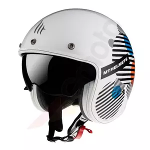 MT Helmy Le Mans 2 SV Zero A4 otevřená moto helma bílá/černá/oranžová M - MT12497660405/M