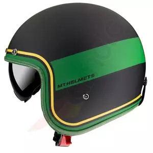 Kask motocyklowy otwarty MT Helmets Le Mans 2 SV Tant C9 czarny/złoty/zielony mat XS-2