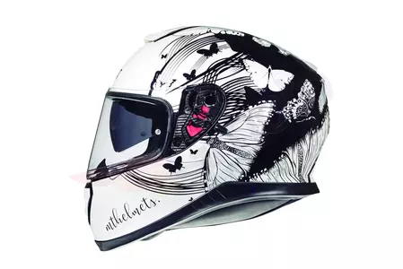 Capacete MT Helmets Thunder 3 SV Vlinder capacete integral de motociclista com viseira preto/branco brilhante XXL-2