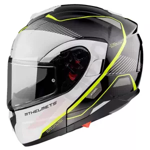 MT Helmets Atom SV Opened B3 weiß/schwarz/fluo gelb L Motorradhelm Kiefer-3