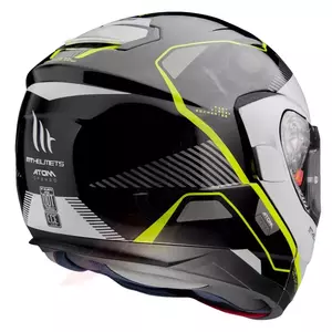 Motociklistička kaciga MT Helmets Atom SV Opened B3 bijela/crna/fluo žuta L-4