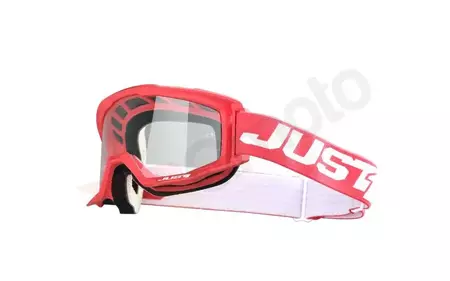 Óculos de proteção Just1 Vitro vermelho e branco cruzado/enduro-1