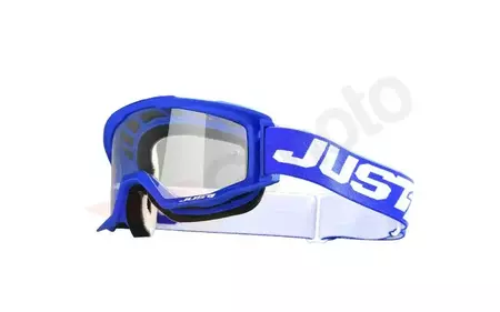 Just1 Vitro blå og hvid cross/enduro beskyttelsesbrille - GOGJUS005