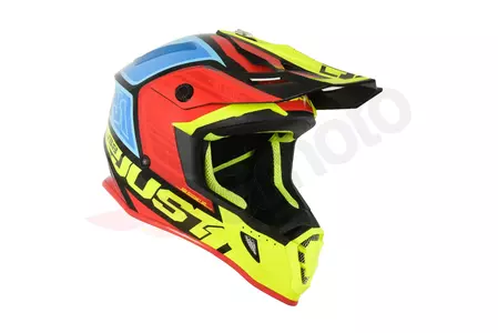 Just1 J38 Blade vermelho/azul/amarelo/preto capacete de motociclista cross/enduro M-2