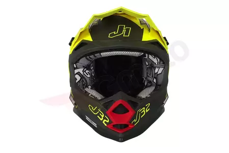 "Just1 J32 Kids Vertigo" pilkas/raudonas/juodai geltonas YS motociklininko šalmas-3