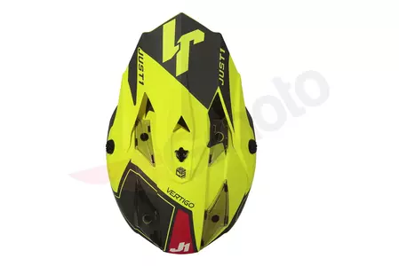 "Just1 J32 Kids Vertigo" pilkas/raudonas/juodai geltonas YS motociklininko šalmas-4